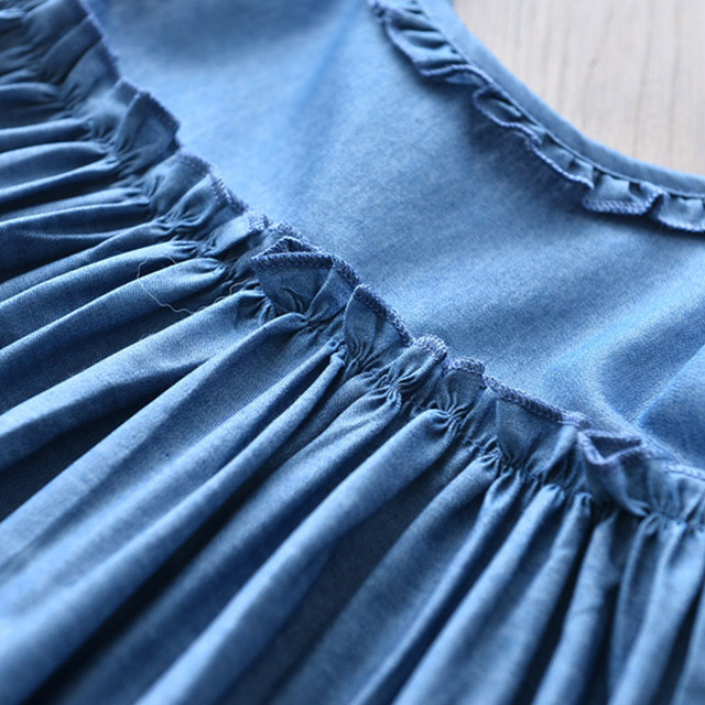 2022 Dziecięce letnie sukienki haftowane długie kamizelki z marszczeniami dla dziewczynek - bawełniana, odzież dla dzieci - Wianko - 85