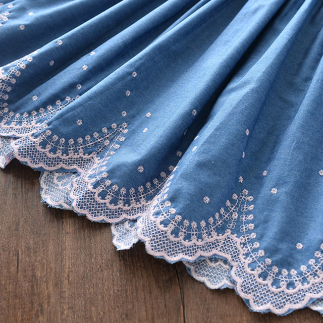 2022 Dziecięce letnie sukienki haftowane długie kamizelki z marszczeniami dla dziewczynek - bawełniana, odzież dla dzieci - Wianko - 86