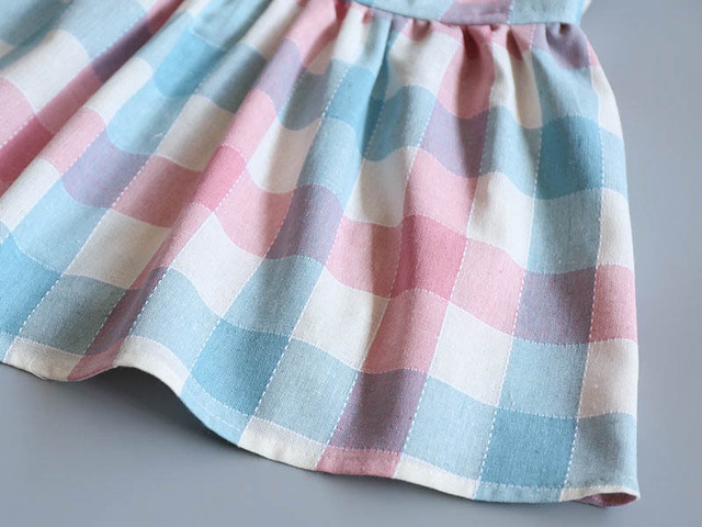 2022 Dziecięce letnie sukienki haftowane długie kamizelki z marszczeniami dla dziewczynek - bawełniana, odzież dla dzieci - Wianko - 37