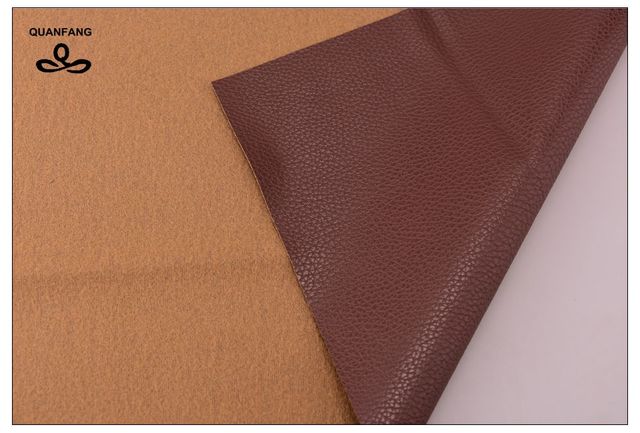 Imitacja skóry tkanina na sofę 20x6cm - jednokolorowa, faux tłoczona, DIY patchwork - cena dotyczy 1 sztuki - Wianko - 48