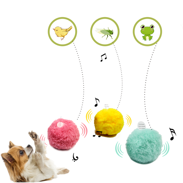 Pluszowa piłka dźwiękowa dla psa - zabawka interaktywna dla szczeniąt Chihuahua i małych psów - Wianko - 2