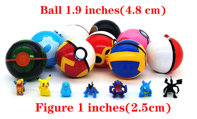 12 sztuk Pokemon Pokeball z gratisowym, losowym modelem Elf Pikachu - zabawka figurka dla dzieci inspirowana japońskim anime - Wianko - 9