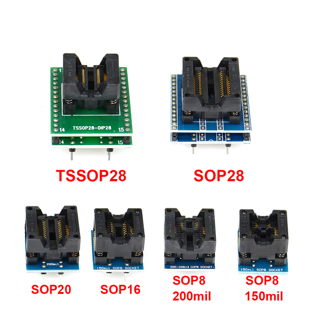 Adapter SOP28-DIP28 na SOP20/SOP16/SOP8 w komplecie 6 sztuk 150/200mil DIP8 TSSOP20/SSOP20/TSSOP8 do programowania kalkulatorów - Wianko - 3