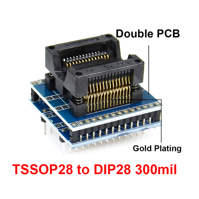 Adapter SOP28-DIP28 na SOP20/SOP16/SOP8 w komplecie 6 sztuk 150/200mil DIP8 TSSOP20/SSOP20/TSSOP8 do programowania kalkulatorów - Wianko - 6