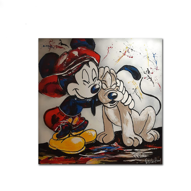 Plakat artystyczny Disney Anime Myszka Miki Kaczor Donald na płótnie - Abstrakcyjne Graffiti do wystroju domu - Wianko - 8