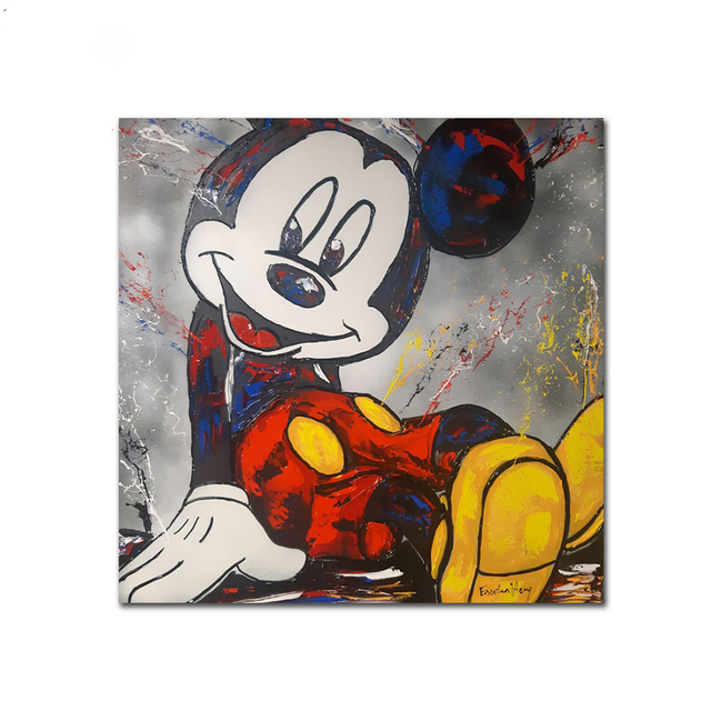 Plakat artystyczny Disney Anime Myszka Miki Kaczor Donald na płótnie - Abstrakcyjne Graffiti do wystroju domu - Wianko - 7