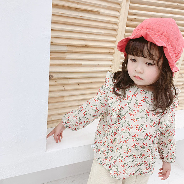 Koszulka Girls Koreańska dla dziewczynki, haftowana, z kołnierzykiem, 1-5 lat - Wianko - 17