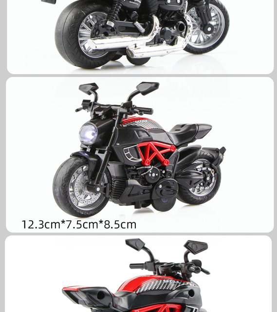 Model Ducati w skali 1:18 - uroczy symulacyjny motocykl zabawkowy dla dzieci, doskonały prezent urodzinowy - Wianko - 12