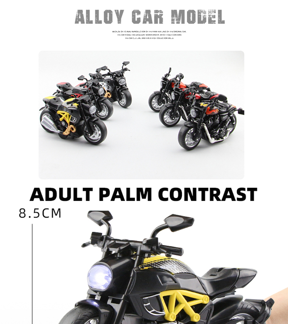 Model Ducati w skali 1:18 - uroczy symulacyjny motocykl zabawkowy dla dzieci, doskonały prezent urodzinowy - Wianko - 1