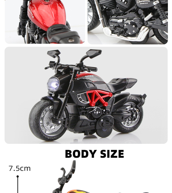 Model Ducati w skali 1:18 - uroczy symulacyjny motocykl zabawkowy dla dzieci, doskonały prezent urodzinowy - Wianko - 7