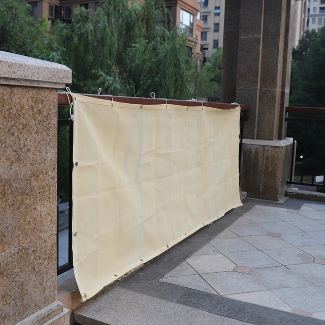 Balkonowe ogrodzenie HDPE Białe - ochrona prywatności, przeciwsłoneczna, przeciwwietrzna - Wianko - 10