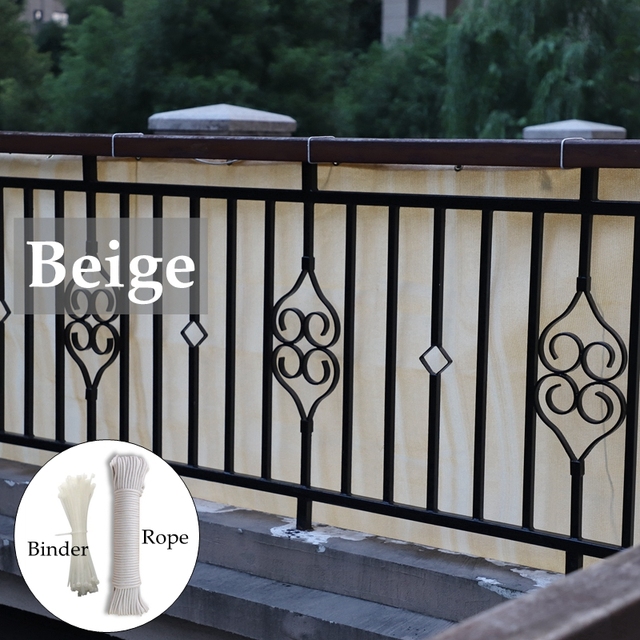 Balkonowe ogrodzenie HDPE Białe - ochrona prywatności, przeciwsłoneczna, przeciwwietrzna - Wianko - 9
