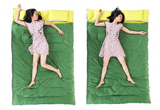 Śpiwór dla dwóch osób Naturehike z poduszkami - przenośna koperta na wiosnę i jesień - bawełniany śpiwór na zewnątrz - Wianko - 4