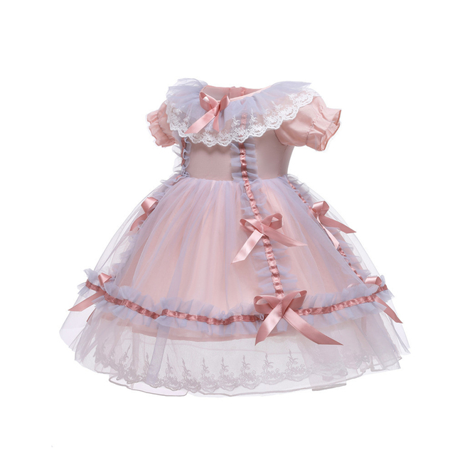 Różowa Tutu Sukienka dla Dzieci w Stylu Lolity - Kostium na Urodziny, Wielkanoc, Ślub w Stylu Vintage - Wianko - 11