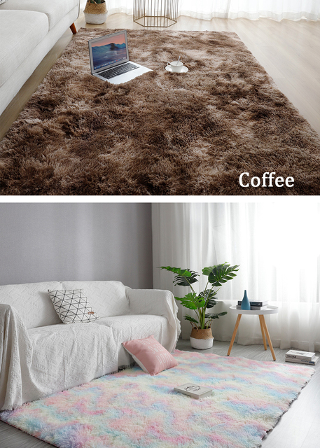 Puszysty dywan gruby aksamitny - idealny do salonu, sypialni dziecięcej oraz podstawek pod sofy i stoły - Wianko - 7