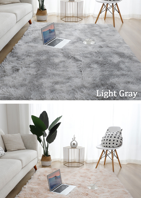 Puszysty dywan gruby aksamitny - idealny do salonu, sypialni dziecięcej oraz podstawek pod sofy i stoły - Wianko - 4