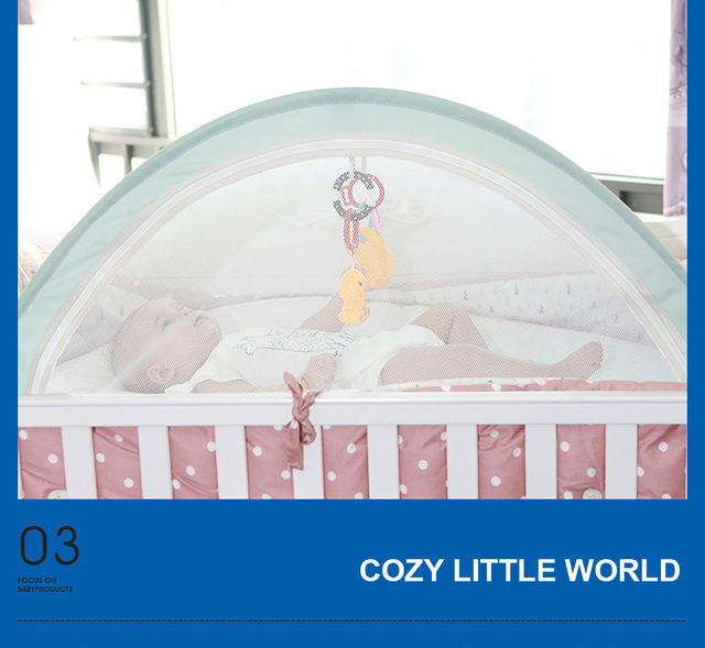 Przenośne łóżeczko dziecięce IMBABY Baby Nest z moskitierą, wykonane z oddychającej bawełny - prezenty świąteczne 0-6m - Wianko - 11