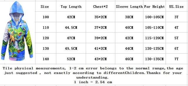 Kurtka płaszcz dziecięca z zamkiem - Chłopcy Dziewczęta - Cartoon Dinozaury - Wianko - 1