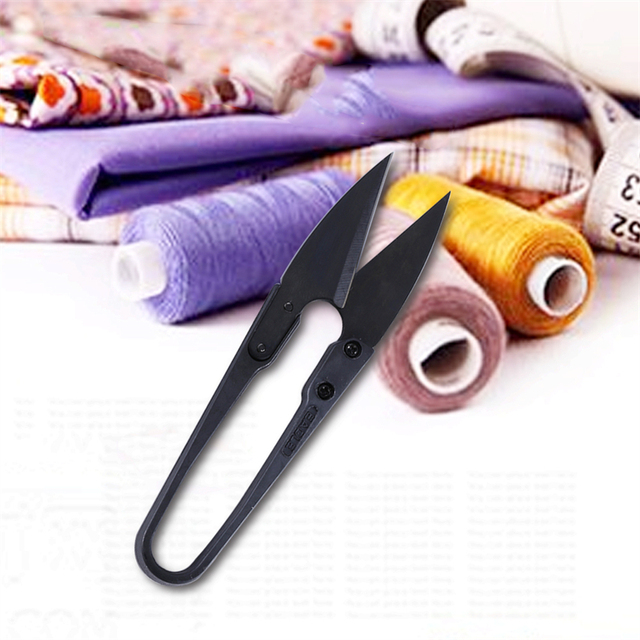 Nożyczki krawieckie U-kształt czarne do przycinania i zdobienia, narzędzia ręczne do szycia - Wianko - 6