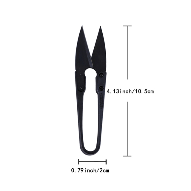 Nożyczki krawieckie U-kształt czarne do przycinania i zdobienia, narzędzia ręczne do szycia - Wianko - 1