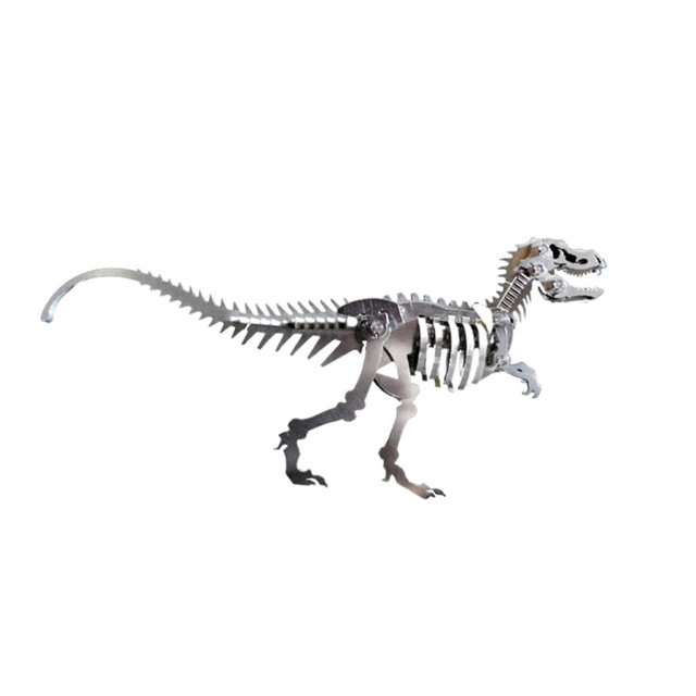 Dinozaur Puzzle 3D Metalowy model Tyranozaura DIY z odpinaną stalową konstrukcją - Wianko - 11