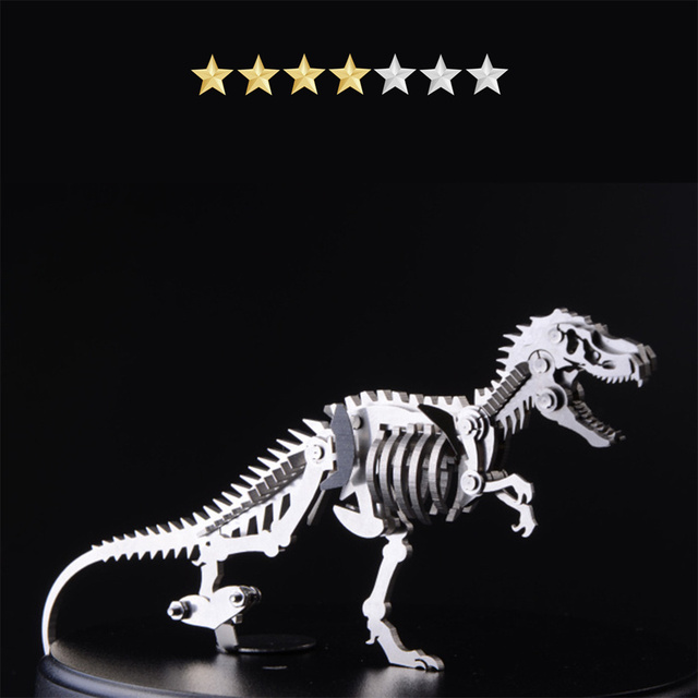 Dinozaur Puzzle 3D Metalowy model Tyranozaura DIY z odpinaną stalową konstrukcją - Wianko - 8