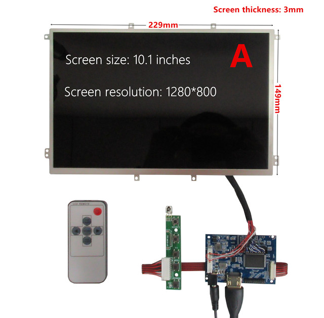 Ekrany LCD i panele do tabletów: 10.1-calowy ekran wyświetlacza LCD z sterownikiem HDMI dla komputerów z systemem Windows i Raspberry Pi - Wianko - 2