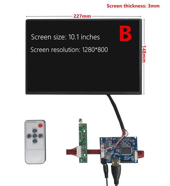 Ekrany LCD i panele do tabletów: 10.1-calowy ekran wyświetlacza LCD z sterownikiem HDMI dla komputerów z systemem Windows i Raspberry Pi - Wianko - 4
