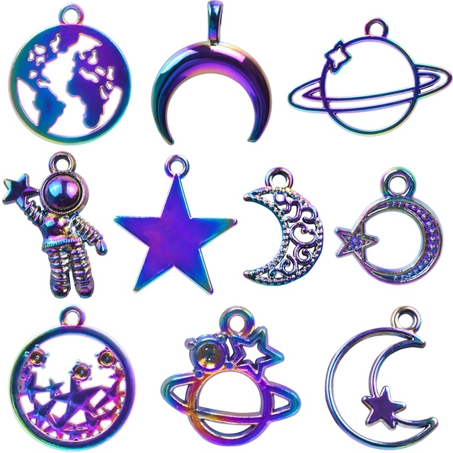 Wisiorek do biżuterii Pentagram Moon Charms - Kamienie Celebrytki Handmade Craft - Wianko - 2