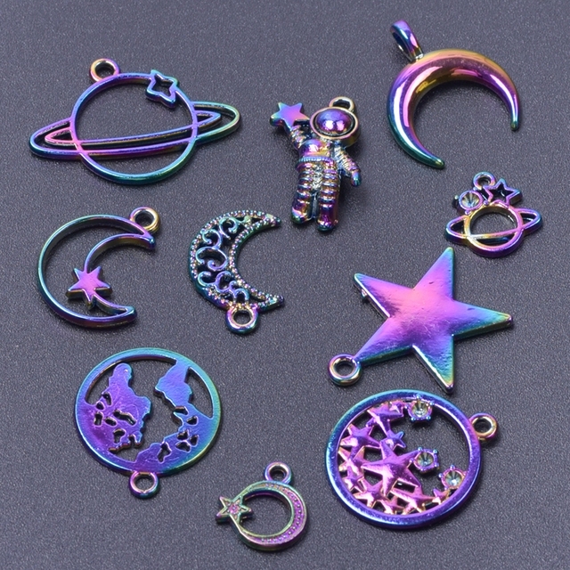 Wisiorek do biżuterii Pentagram Moon Charms - Kamienie Celebrytki Handmade Craft - Wianko - 3