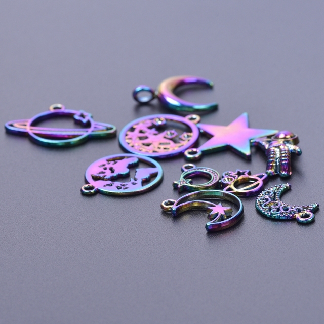 Wisiorek do biżuterii Pentagram Moon Charms - Kamienie Celebrytki Handmade Craft - Wianko - 4