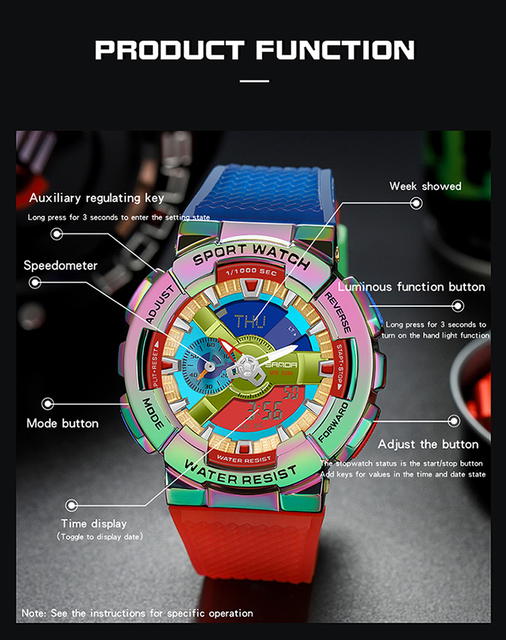 Męski zegarek cyfrowy BASID G Style, wodoodporny, luksusowa marka, modny elektroniczny zegar dla mężczyzn - Wianko - 16