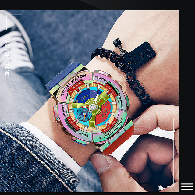 Męski zegarek cyfrowy BASID G Style, wodoodporny, luksusowa marka, modny elektroniczny zegar dla mężczyzn - Wianko - 20