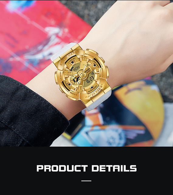 Męski zegarek cyfrowy BASID G Style, wodoodporny, luksusowa marka, modny elektroniczny zegar dla mężczyzn - Wianko - 22