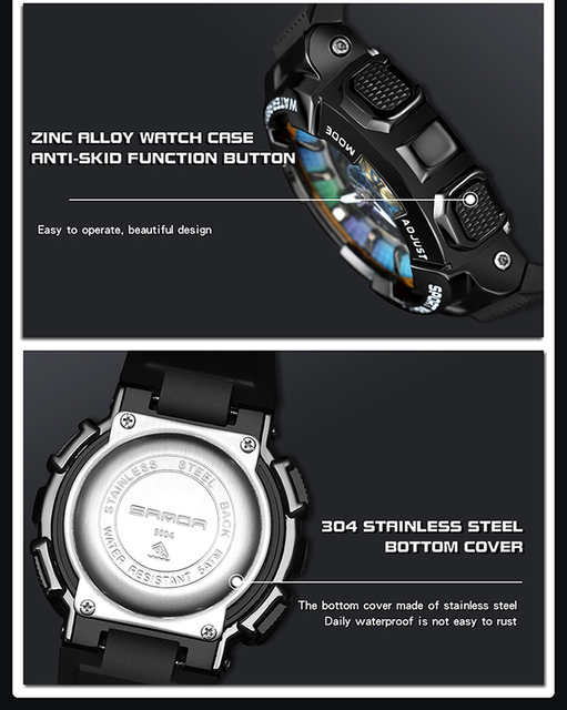 Męski zegarek cyfrowy BASID G Style, wodoodporny, luksusowa marka, modny elektroniczny zegar dla mężczyzn - Wianko - 24