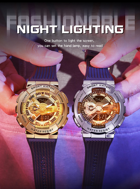 Męski zegarek cyfrowy BASID G Style, wodoodporny, luksusowa marka, modny elektroniczny zegar dla mężczyzn - Wianko - 2