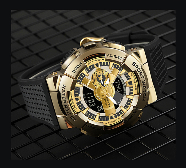 Męski zegarek cyfrowy BASID G Style, wodoodporny, luksusowa marka, modny elektroniczny zegar dla mężczyzn - Wianko - 14