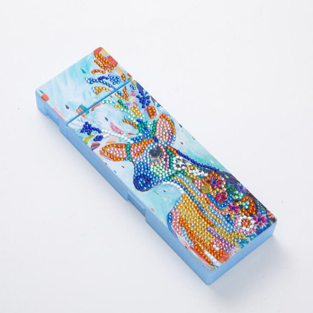 Diamentowe kredki do kolorowania - zwierzęce wzory - narzędzie ze specjalnym wzorem - pudełko na artykuły biurowe - świąteczny prezent dla przyjaciół - Wianko - 1