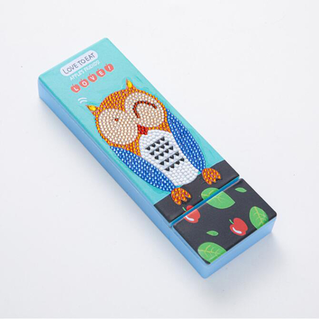 Diamentowe kredki do kolorowania - zwierzęce wzory - narzędzie ze specjalnym wzorem - pudełko na artykuły biurowe - świąteczny prezent dla przyjaciół - Wianko - 4