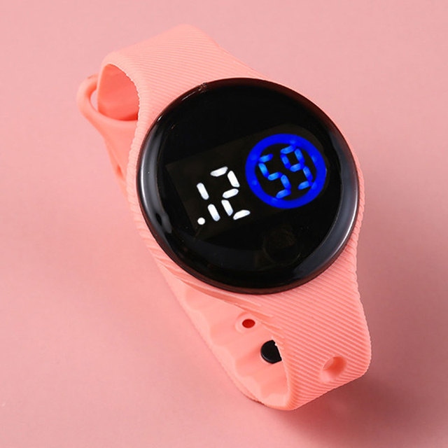 Zegarek dziecięcy wodoodporny z plastikową bransoletką, dotykowy ekran LED - Wianko - 5