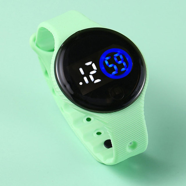 Zegarek dziecięcy wodoodporny z plastikową bransoletką, dotykowy ekran LED - Wianko - 4