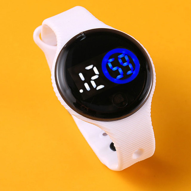 Zegarek dziecięcy wodoodporny z plastikową bransoletką, dotykowy ekran LED - Wianko - 1
