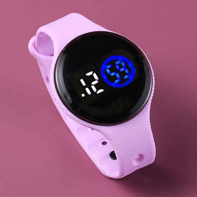 Zegarek dziecięcy wodoodporny z plastikową bransoletką, dotykowy ekran LED - Wianko - 8