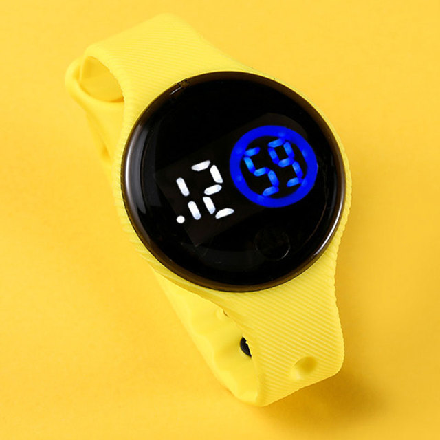 Zegarek dziecięcy wodoodporny z plastikową bransoletką, dotykowy ekran LED - Wianko - 2