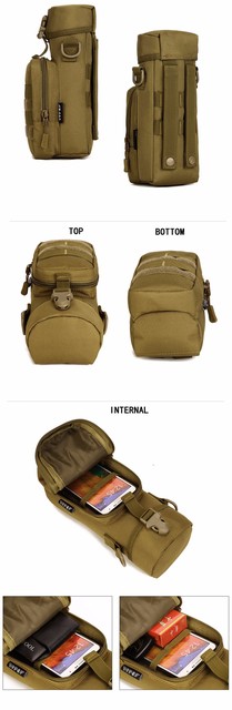 Wielofunkcyjny wojskowy plecak Kettle z kategorii torby z długim paskiem - wysokiej jakości Nylon, wodoodporny, zapinany po bokach, kamuflaż Crossbody dla kobiet - 2021 - Wianko - 6