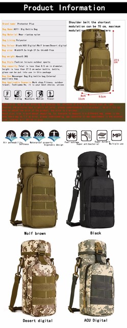 Wielofunkcyjny wojskowy plecak Kettle z kategorii torby z długim paskiem - wysokiej jakości Nylon, wodoodporny, zapinany po bokach, kamuflaż Crossbody dla kobiet - 2021 - Wianko - 2