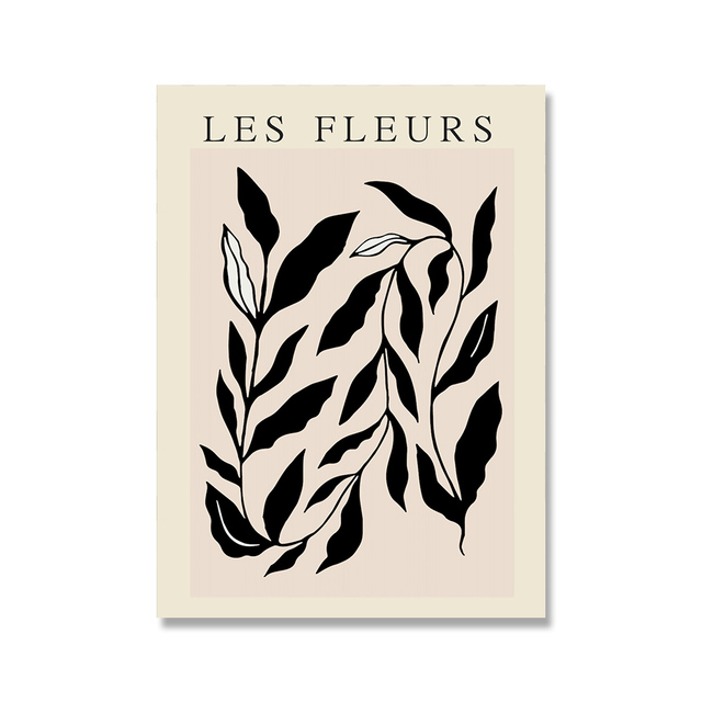 Zestaw artystyczny Les Fleurs: francuski retro plakaty i płótno, dekoracje ścienne Nordic - Wianko - 9