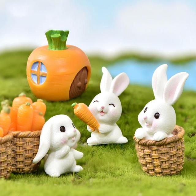 Miniaturka krajobrazowa: kreatywne żywiczne figurki bydlęce, sówki i króliczki do ogrodu i Terrarium - Wianko - 5