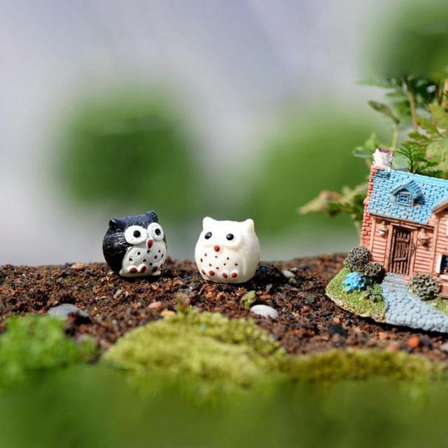 Miniaturka krajobrazowa: kreatywne żywiczne figurki bydlęce, sówki i króliczki do ogrodu i Terrarium - Wianko - 10