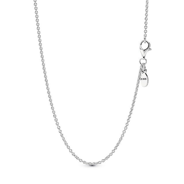 Naszyjnik łańcuszkowy z klasycznym żelaznym łańcuchem - różowe złoto - 925 Sterling Silver - biżuteria - prezent - Wianko - 7